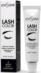 Фарба для брів та вій 1 LeviSsime LashColor Black Чорна, 15млФарба для брів та вій 1 LeviSsime LashColor Black Чорна, 15мл