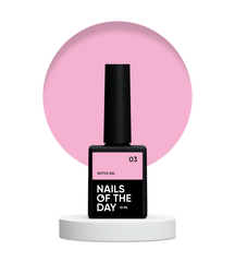 Гель для ногтей сверхпрочный Nails NAILSOFTHEDAY Bottle gel 03 нежно-розовый,10 мл