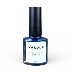 Лак для стемпінгу VAKULA Nails №41 синій з шиммером, 12 млЛак для стемпінгу VAKULA Nails №41 синій з шиммером, 12 мл