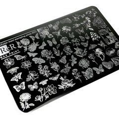 Пластина для стемпінгу RichColor Maх Print RcR-03 велика метелики та квітиПластина для стемпінгу RichColor Maх Print RcR-03 велика метелики та квіти