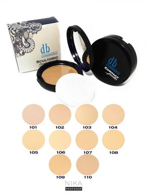 Пудра db Cosmetics з дзеркалом "Scultorio Compact Powder" №103Пудра db Cosmetics з дзеркалом "Scultorio Compact Powder" №103
