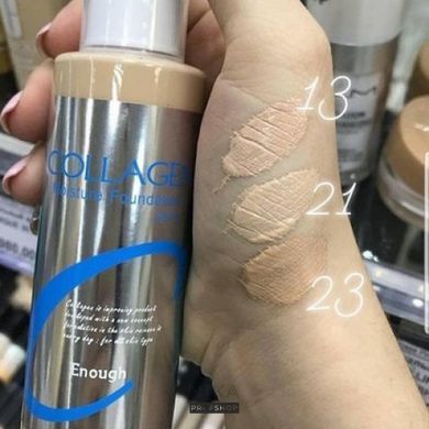 Тональная основа ENOUGH Collaгen Moisture Foundation SPF15 №21 с коллагеном и солнцезаз факт SPF15, 100 мл