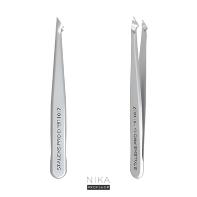 Пинцет для бровей STALEKS PRO EXPERT 10 TYPE 7 (скошенный, заостренный) TE-10/7Пинцет для бровей STALEKS PRO EXPERT 10 TYPE 7 (скошенный, заостренный) TE-10/7