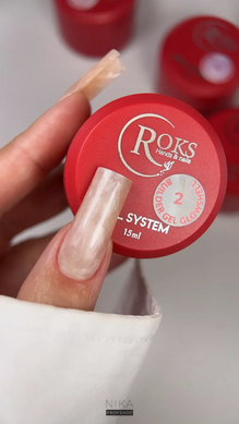 Строительный гель для ногтей ROKS Builder Gel Glowshell №2 15 млСтроительный гель для ногтей ROKS Builder Gel Glowshell №2 15 мл