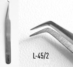 Пинцет для наращивания ресниц VILMY Professional Tweezer Eyelash мини L L-45/2 угол наклона 45*Пинцет для наращивания ресниц VILMY Professional Tweezer Eyelash мини L L-45/2 угол наклона 45*