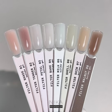Гель моделюючий BIBLIOTEKA Builder Gel №01 Shade Filter холодний рожево-бежевий, 15 мл