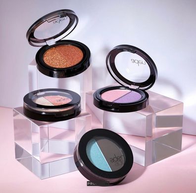 Тіні для повік ADEN Shine Eyeshadow Powder Duo 03 Blue/Dark Grey синій/темно-сірий 1,7 г