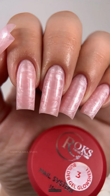 Строительный гель для ногтей ROKS Builder Gel Glowshell №3 15 млСтроительный гель для ногтей ROKS Builder Gel Glowshell №3 15 мл