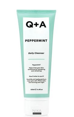 Гель для обличчя очищувальний Q+A Peppermint Daily Cleanser з м'ятою 125 млГель для обличчя очищувальний Q+A Peppermint Daily Cleanser з м'ятою 125 мл