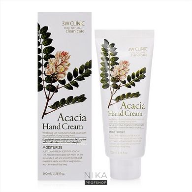 Крем для рук 3W CLINIC Moisturizsng Acacia Hand Cream зволожуючий з екстрактом акацї 100 млКрем для рук 3W CLINIC Moisturizsng Acacia Hand Cream зволожуючий з екстрактом акацї 100 мл