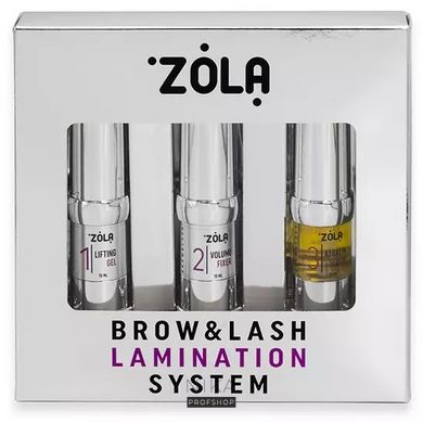 Набір для ламінування ZOLA Brow&Lash Lamination System 3*10 млНабір для ламінування ZOLA Brow&Lash Lamination System 3*10 мл