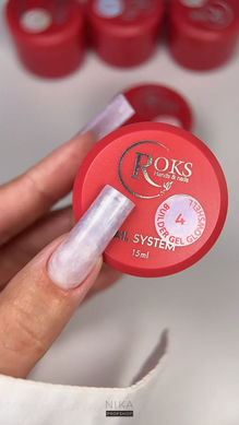 Гель для нігтів будівельний ROKS Builder Gel Glowshell №4 15 мл