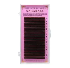 Ресницы NAGARAKU темно-коричневые 16 рядов MIX (С 0,10) 7-15ммРесницы NAGARAKU темно-коричневые 16 рядов MIX (С 0,10) 7-15мм