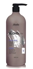 Маска MIRELLA Blond ICE з протеїнами шовку для світлого, сивого та пошкодженого волосся 1000 млМаска MIRELLA Blond ICE з протеїнами шовку для світлого, сивого та пошкодженого волосся 1000 мл