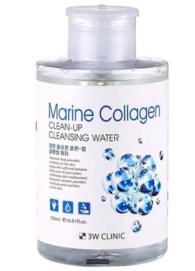 Жидкость для снятия макияжа 3W CLINIC Marine Collagen Cleansing Water Коллаген 500 млЖидкость для снятия макияжа 3W CLINIC Marine Collagen Cleansing Water Коллаген 500 мл