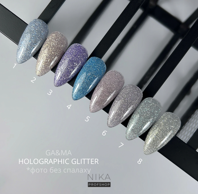 Гель-лак для ногтей GEMELY ex GA&MA Голографик глитер Holographic glitter 006 10 млГель-лак для ногтей GEMELY ex GA&MA Голографик глитер Holographic glitter 006 10 мл