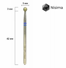 Насадка алмазна куля Nisima P801m030 3,0 ммНасадка алмазна куля Nisima P801m030 3,0 мм