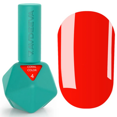 Гель-лак V.AVDEEVA Coral Color 04 насичений коралово-червоний, 12 млГель-лак V.AVDEEVA Coral Color 04 насичений коралово-червоний, 12 мл