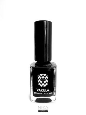 Лак для стемпінгу VAKULA Nails №02 чорний 12 млЛак для стемпінгу VAKULA Nails №02 чорний 12 мл