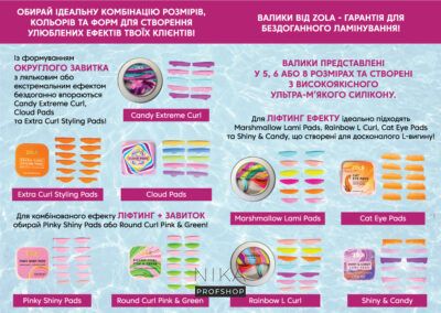 Валики для ламінування ZOLA Shiny & Candy Lami Pads (S series - S, M, L; M series - S, M, L)Валики для ламінування ZOLA Shiny & Candy Lami Pads (S series - S, M, L; M series - S, M, L)