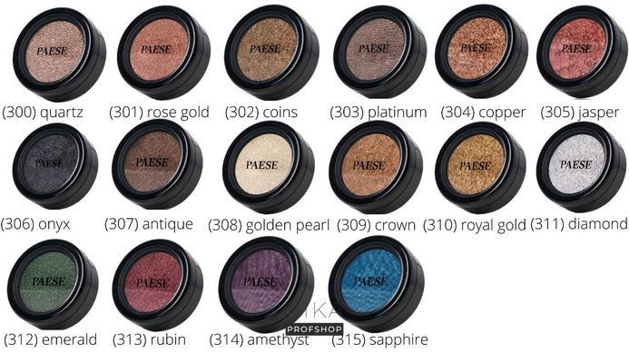 Тіні для повік PAESE Фольга Ефект (304) Foil Effect Eyeshadow Mono Perl 3.1г, 3.1