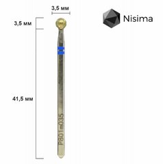 Насадка алмазна куля Nisima P801m035 3,5 ммНасадка алмазна куля Nisima P801m035 3,5 мм