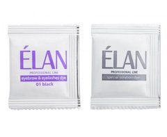 Гель фарба 01 ELAN для брів та вій+ окисник +арганова олія black Чорна 5гГель фарба 01 ELAN для брів та вій+ окисник +арганова олія black Чорна 5г
