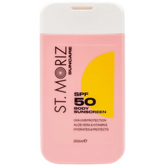 Сонцезахисний лосьйон для тіла St. Moriz Suncare SPF50 Body Sunscreen, 200млСонцезахисний лосьйон для тіла St. Moriz Suncare SPF50 Body Sunscreen, 200мл