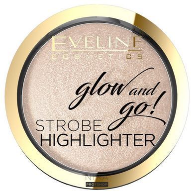 Хайлайтер Запечений EVELINE для обличчя 01 гentle GOLD GLOW and GO, 8,5 гХайлайтер Запечений EVELINE для обличчя 01 гentle GOLD GLOW and GO, 8,5 г