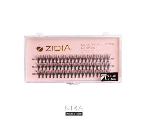 Ресницы пучковые ZIDIA 20D C 0,10х12 mm, 3 ленты Cluster lashesРесницы пучковые ZIDIA 20D C 0,10х12 mm, 3 ленты Cluster lashes