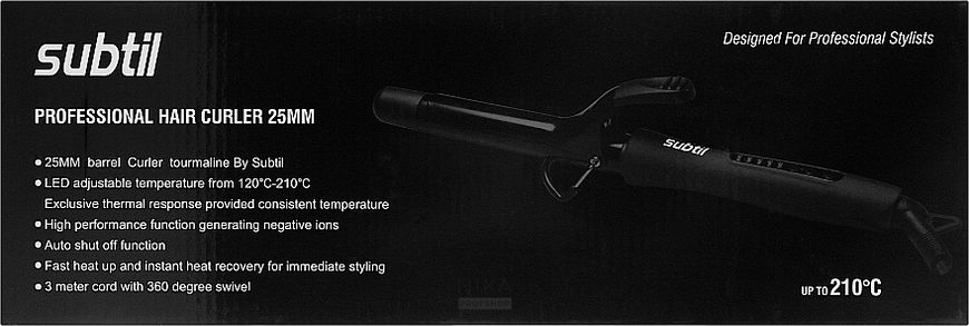 Профессиональная плойка-накрутка с зажимом 25 мм SUBTIL FDJ-06135Профессиональная плойка-накрутка с зажимом 25 мм SUBTIL FDJ-06135