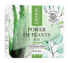 Крем для обличчя Lirene Power of Plants зволожуючий з Алое, 50 млКрем для обличчя Lirene Power of Plants зволожуючий з Алое, 50 мл