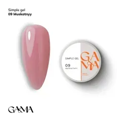 Гель для ногтей GA&MA Simple gel 009 Muskatnyy Симпл Гель для ногтей 009 Мускатный 15 мл