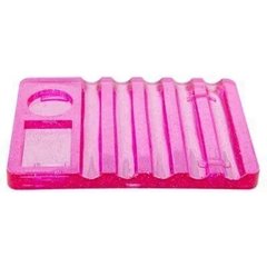 Підставка-тримач для пензликів на 5 секцій рожеваПідставка-тримач для пензликів на 5 секцій рожева