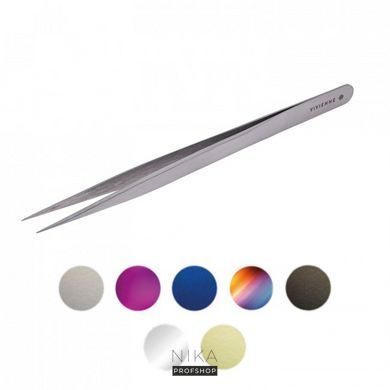 Пінцет VIVIENNE прямий тонкий (металевий)Пінцет VIVIENNE прямий тонкий (металевий)