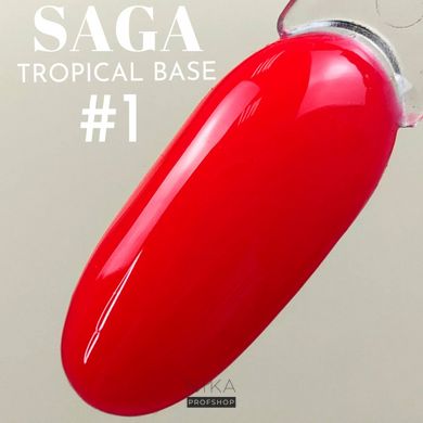 База цветная SAGA Tropical Base №01, неон красный, 8 млБаза цветная SAGA Tropical Base №01, неон красный, 8 мл
