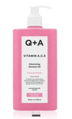 Вітамінізована олія для душу Q+A Vitamin A.C.E. Cleansing Shower Oil 250 млВітамінізована олія для душу Q+A Vitamin A.C.E. Cleansing Shower Oil 250 мл