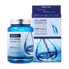 Ампульная сыворотка для лица с коллагеном и гиалуроновой кислотой FARM STAY Collagen&Hyaluronic Acid All-in-One Ampoule 250 млАмпульная сыворотка для лица с коллагеном и гиалуроновой кислотой FARM STAY Collagen&Hyaluronic Acid All-in-One Ampoule 250 мл