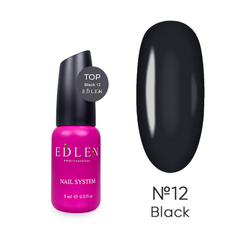 Top для нігтів EDLEN №12 Black Топ, 9 мл
