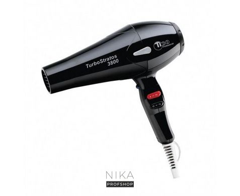 Фен для волосся TICO Professional TURBO STRATOS 3800 чорний 100004BKФен для волосся TICO Professional TURBO STRATOS 3800 чорний 100004BK