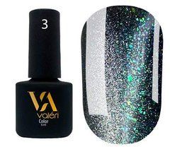 Гель-лак для нігтів VALERI Crystal Cat Eye №3 срібна кришталева кішка із зеленими магнітними частинками, 6 млГель-лак для нігтів VALERI Crystal Cat Eye №3 срібна кришталева кішка із зеленими магнітними частинками, 6 мл