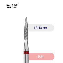 Фреза алмазное пламя 1.8*10 мм красная NAILSOFTHEDAYФреза алмазное пламя 1.8*10 мм красная NAILSOFTHEDAY