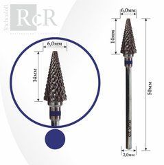 Фреза для маникюра твердосплавная RichColor 25 Елочка синяяФреза для маникюра твердосплавная RichColor 25 Елочка синяя