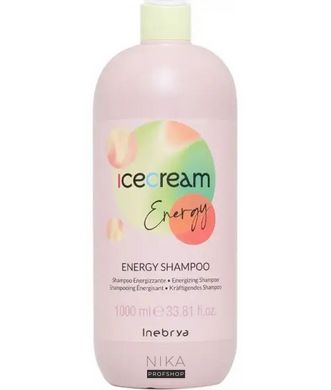 Шампунь INEBRYA Ice cream Shampoo energy, проти випадіння волосся, 1000 млШампунь INEBRYA Ice cream Shampoo energy, проти випадіння волосся, 1000 мл