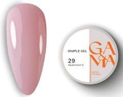 Гель для ногтей Симпл GEMELY ex GA&MA Simple gel 029 Rumyanyy Румяный 15 мл