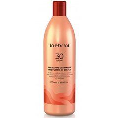 Окислительная эмульсия 9% INEBRYA Oxidizing perfumed emulsion cream 30 vol парфюмированная 1000 мл
