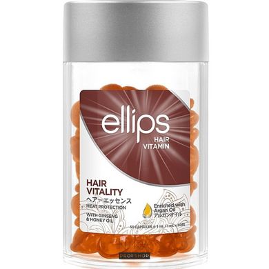 Вітаміни для волосся ELLIPS "Здоров'я волосся" з женьшенем і медом 50 штВітаміни для волосся ELLIPS "Здоров'я волосся" з женьшенем і медом 50 шт