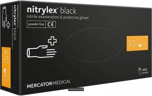 Перчатки нитриловые NITRYLEX Black М 100 шт
