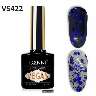 Гель-лак CANNI Vegas №422 чорний-фіолетовий 7,3 млГель-лак CANNI Vegas №422 чорний-фіолетовий 7,3 мл