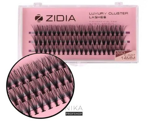 Вії пучкові ZIDIA Cluster lashes 30D C 0,07х14 mm, 3 стрічкиВії пучкові ZIDIA Cluster lashes 30D C 0,07х14 mm, 3 стрічки